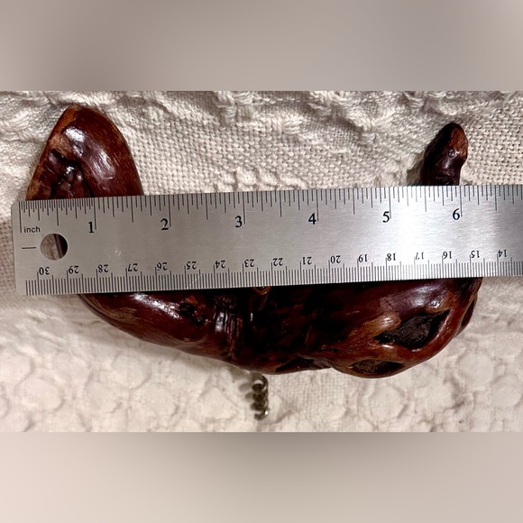Vtg French Laurent Siret Rochefort France Root Corkscrew Rustic Wood Handle - Picture 6 of 8